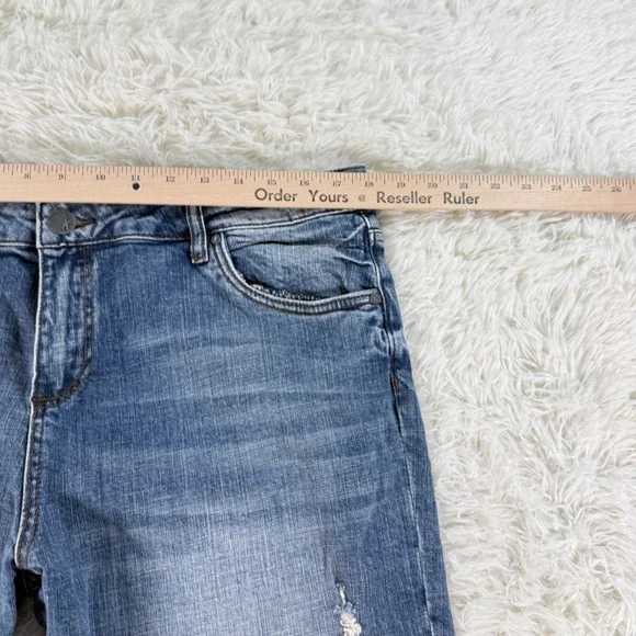 KUT From The Kloth Sophie Bermuda Distressed Denim Shorts Women's Size 16 Casual - Picture 5 of 12